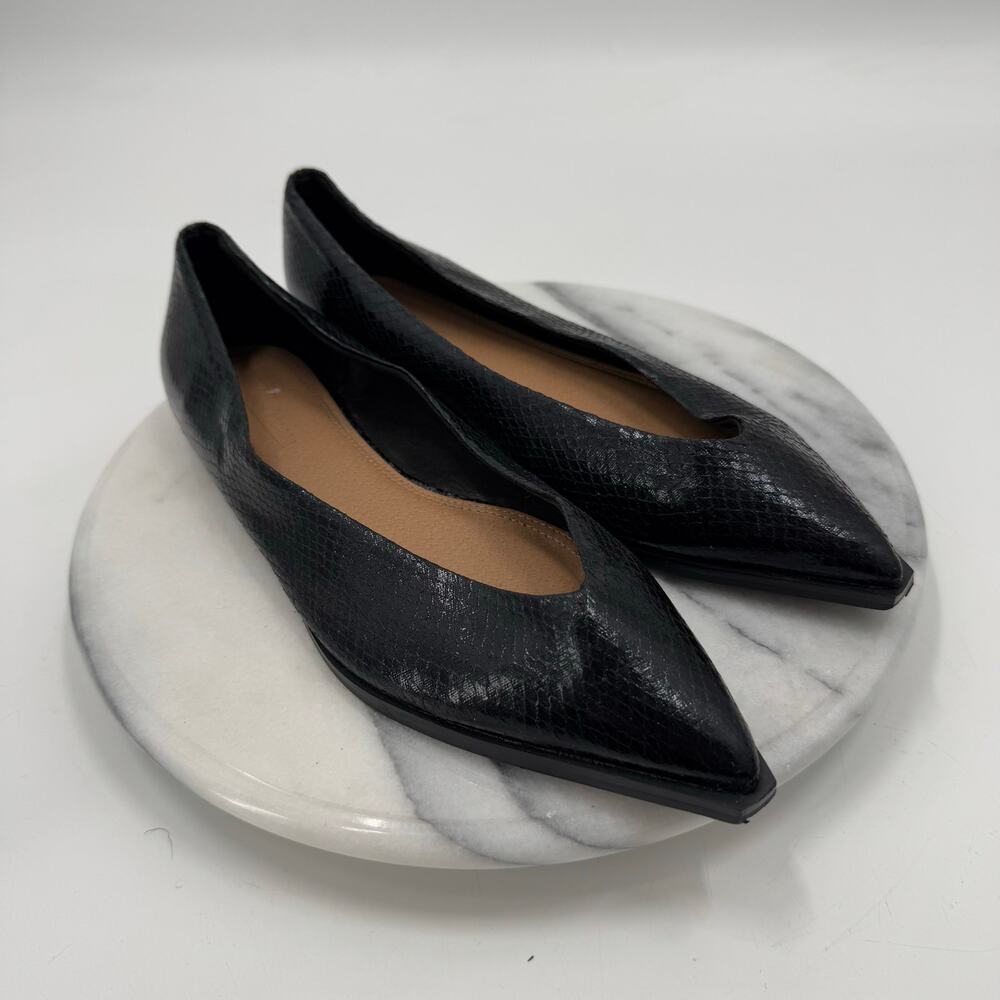 Asos Design faux leather pointed toe flats